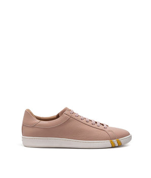Bally Pink Fabric And Leather Low Top Sneakers