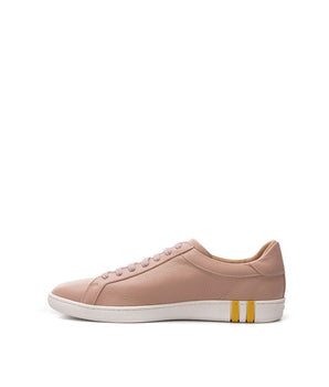 Bally Pink Fabric And Leather Low Top Sneakers