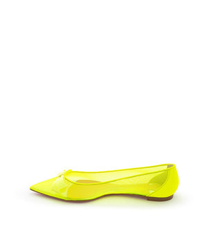 Christian Louboutin Yellow Mesh Ballet Flats