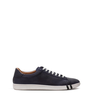 Bally Blue Leather Low Top Sneakers