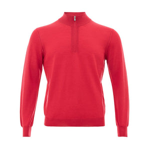 Gran Sasso Camiseta Elegante de Lana Carmesí para Hombre