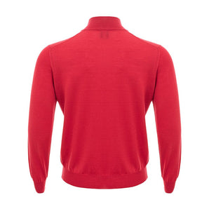 Gran Sasso Camiseta Elegante de Lana Carmesí para Hombre
