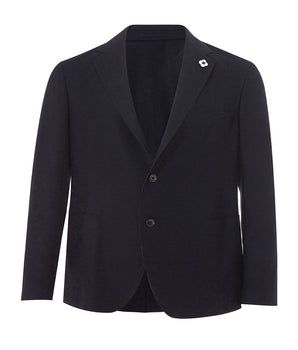 Lardini Blue Cotton Blazer