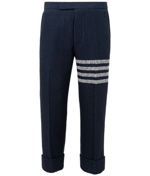 Thom Browne Blue Marabou Casual Pants