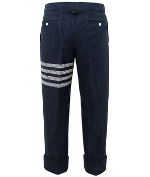 Thom Browne Blue Marabou Casual Pants