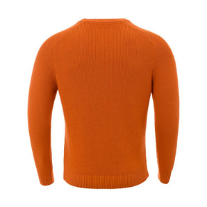 Jersey naranja elegante de algodón italiano Gran Sasso