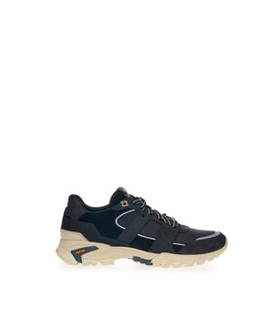Lardini Black Suede Leather Athletic Sneakers