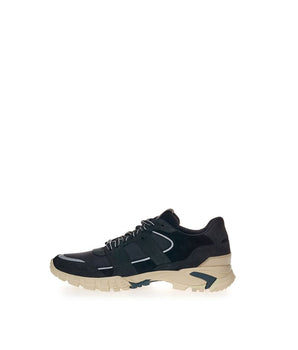 Lardini Black Suede Leather Athletic Sneakers