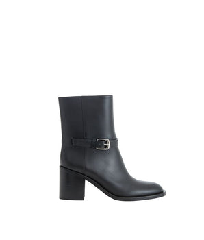 Burberry black leather ankle boots