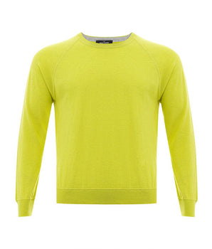 Jersey de algodón italiano amarillo soleado Gran Sasso