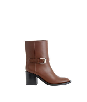 Burberry brown leather ankle boots