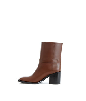 Burberry brown leather ankle boots