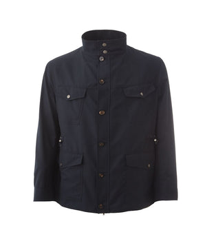 Lardini Blue Wool Coat