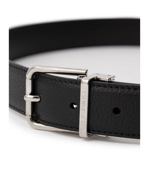 Dolce &amp; Gabbana Black Leather Belt