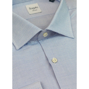 Camisa de algodón azul Bagutta para hombre