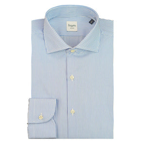 Camisa Bagutta de algodón azul claro para hombre