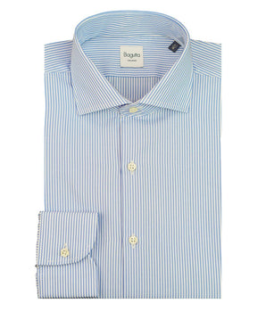 Camisa Bagutta de algodón azul claro para hombre