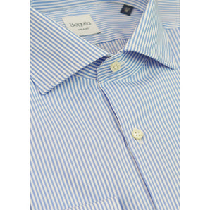 Camisa Bagutta de algodón azul claro para hombre
