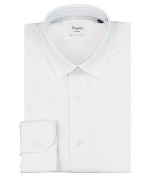 Men's Bagutta White Linen Shirt