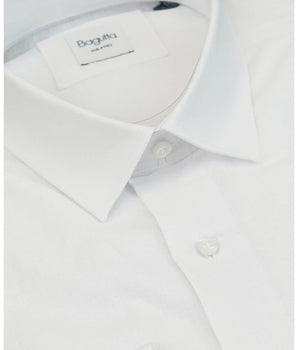Men's Bagutta White Linen Shirt