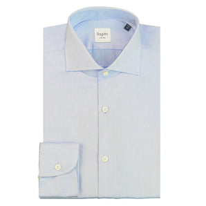 Camisa de algodón azul claro Bagutta