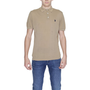 US POLO ASSN. Beige Cotton T-Shirt