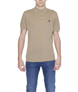 ASOCIACIÓN DE POLO DE EE. UU. Camiseta de algodón beige