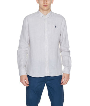 Asociación de polo estadounidense. Camisa de lino beige