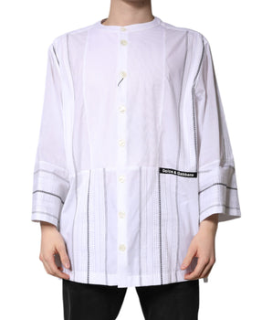 Dolce &amp; Gabbana White Cotton Button Down Long Sleeves Shirt
