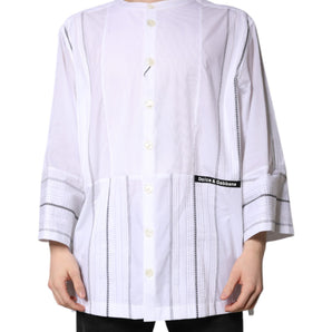 Dolce & Gabbana White Cotton Button Down Long Sleeves Shirt