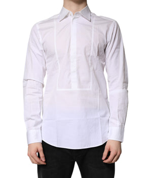 Dolce &amp; Gabbana White Cotton Collared Dress Formal Shirt
