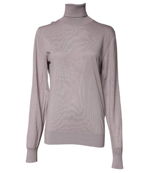Dolce &amp; Gabbana Brown Cashmere Turtleneck Pullover Sweater