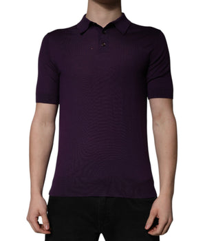 Dolce &amp; Gabbana Violet Cashmere Collared Polo T-shirt