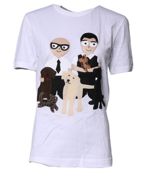 Dolce &amp; Gabbana White #DGFamily Cotton Crew Neck T-shirt