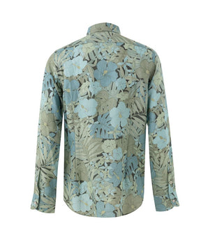 Camisa de lyocell azul de Tom Ford