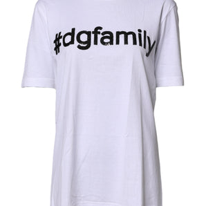 Dolce & Gabbana White #DGFAMILY Embroidery Cotton T-shirt