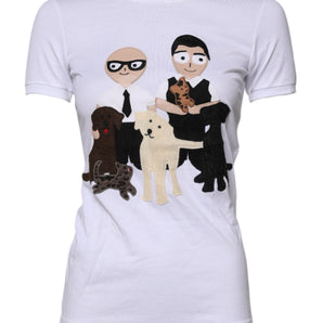 Dolce & Gabbana White #DGFAMILY Embroidery Cotton T-shirt