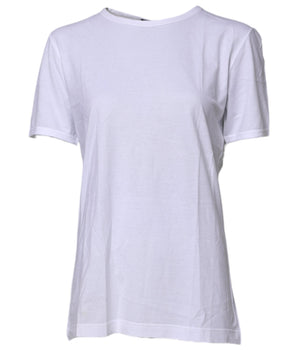 Dolce &amp; Gabbana White Short Sleeves Round Neck Top T-shirt