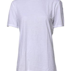 Dolce & Gabbana White Short Sleeves Round Neck Top T-shirt