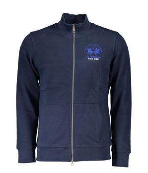 La Martina Blue Cotton Men's Sweater