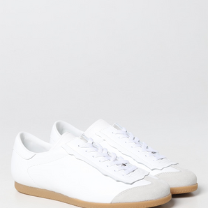 Maison Margiela Low Featherlight Leather And Suede Sneakers