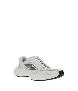 Balenciaga White Calf Leather Bos Taurus Athletic Sneakers
