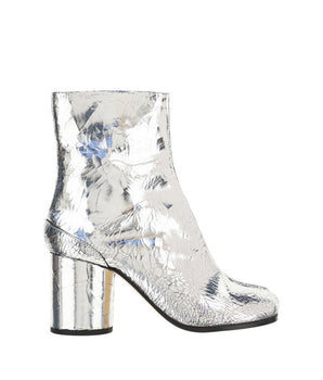 Margiela Gray Calf Leather Bos Taurus Ankle Boots