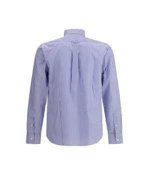 Deperlu Blue Cotton Pattern Shirt