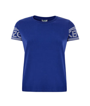 Kenzo Chic Blue Cotton Tee for Stylish Comfort