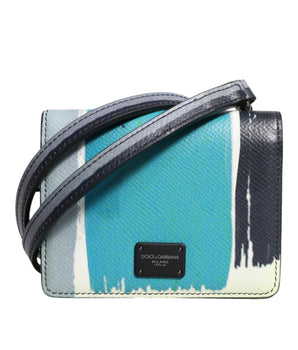 Dolce &amp; Gabbana Multicolor Leather DG Logo Bifold Card Holder Wallet