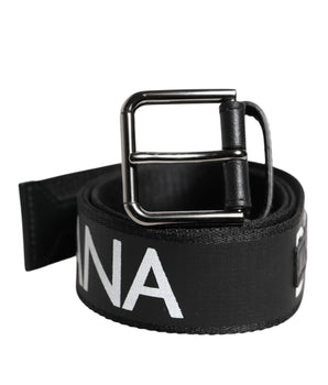 Dolce &amp; Gabbana Black Leather Classic Metal Logo Buckle Belt
