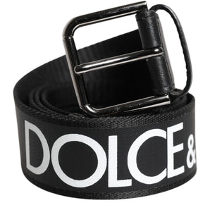 Dolce & Gabbana Black Leather Classic Metal Logo Buckle Belt