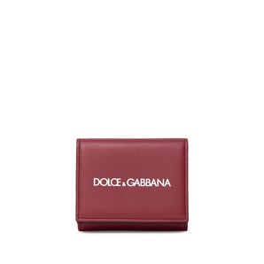 Dolce &amp; Gabbana Red Calfskin Wallet