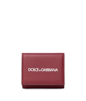 Dolce &amp; Gabbana Red Calfskin Wallet